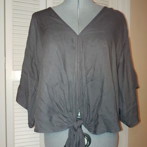 Karlie Tie Front Blouse